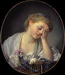 Girl With A Dead Canary - Jean-Baptiste Greuze
