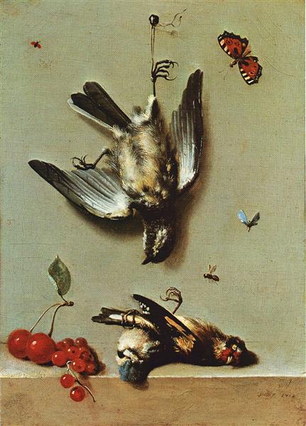 Nature morte avec oiseux morts et cerises, 1712 - Jean-Baptiste Oudry