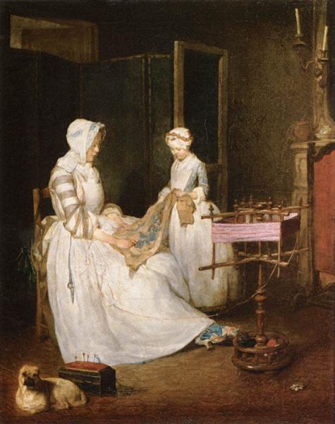 The Hard Working Mother, 1740 - Jean-Baptiste-Simeon Chardin
