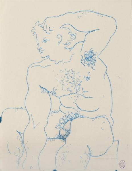 Study for an illustration for Le livre blanc, Paul Morihien edition, 1949 - Жан Кокто