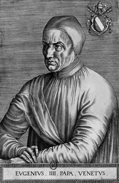Portrait of Pope Eugene IV - Jean Fouquet