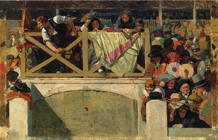 At the Corrida, 1875 - Jean-Georges Vibert