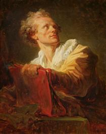 Portrait of a Young Artist, presumed to be Jacques Andre Naigeon - Jean-Honoré Fragonard