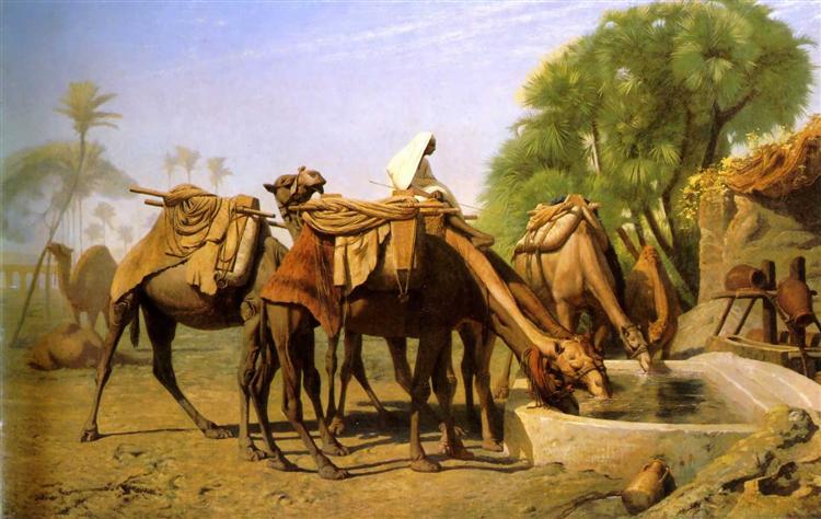 Camels at the Fountain - Jean-Leon Gerome