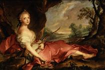 Portrait of Mary Adelaide of France as Diana - Jean-Marc Nattier