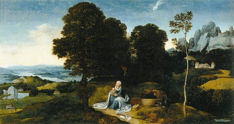 Landscape with The Flight into Egypt, 1515 - 1516 - Joachim Patinier