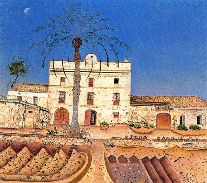 House with Palm Tree, 1918 - Joan Miro