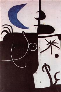 Dona davant la lluna - Joan Miró