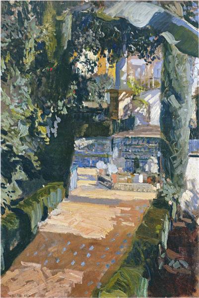Courtyard, 1910 - Joaquin Sorolla