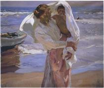Just Out of the Sea - Joaquín Sorolla