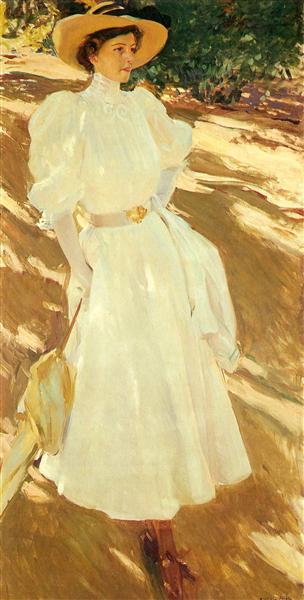 Maria at La Granja, 1907 - 霍金‧索羅亞