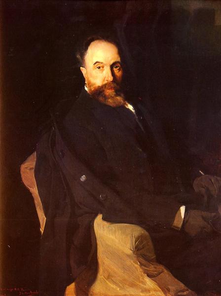 Portrait Of Don Aureliano De Beruete, 1902 - 霍金‧索羅亞