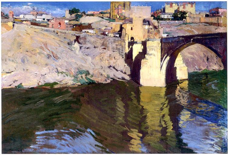 San Martin Bridge at Toledo, 1906 - Joaquín Sorolla y Bastida