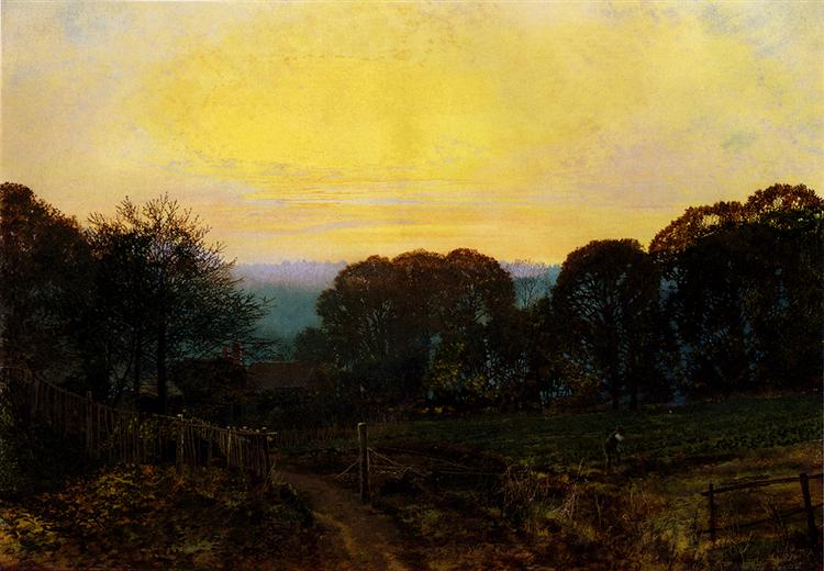 Twilight, The Vegetable Garden, 1869 - Джон Эткинсон Гримшоу