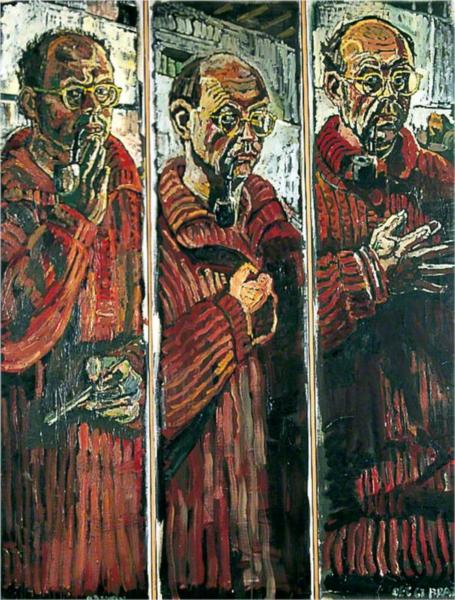 Self Portrait (triptych), 1961 - Джон Бретби