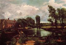 Flatford Mill from a Lock on the Stour - John Constable
