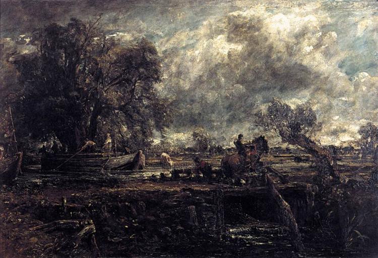 Sketch for The Leaping Horse, 1824 - John Constable