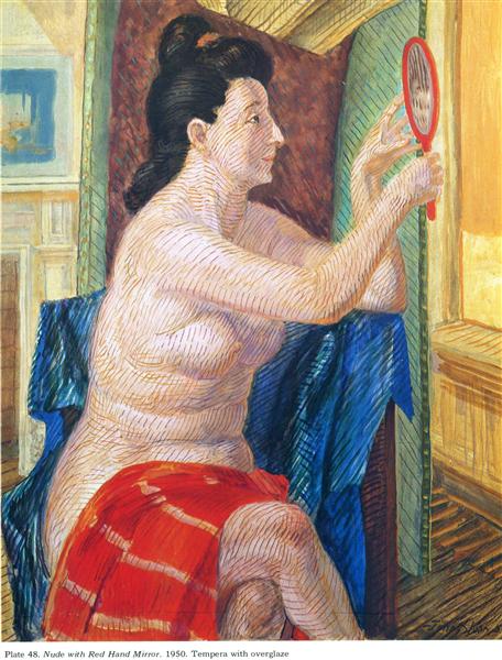 Nude with Red Hand Mirror, 1950 - Джон Френч Слоан