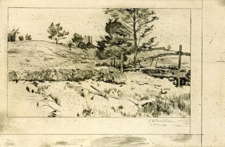 Branchville Fields, c.1888 - Джон Генри Твахтман (Tуоктмен)