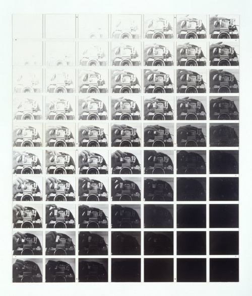 Camera Recording its Own Condition (7 Apertures, 10 Speeds, 2 Mirrors), 1971 - John Hilliard