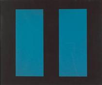 Untitled (Blue Vertical Lines) - John McLaughlin