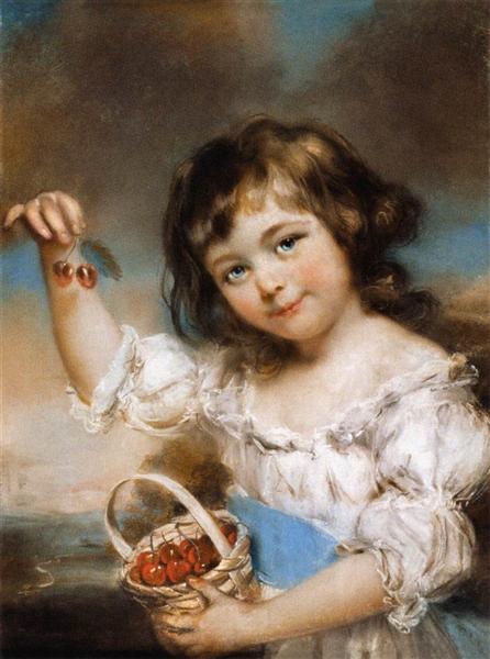 Small Girl Presenting Cherries, 1780 - John Russell