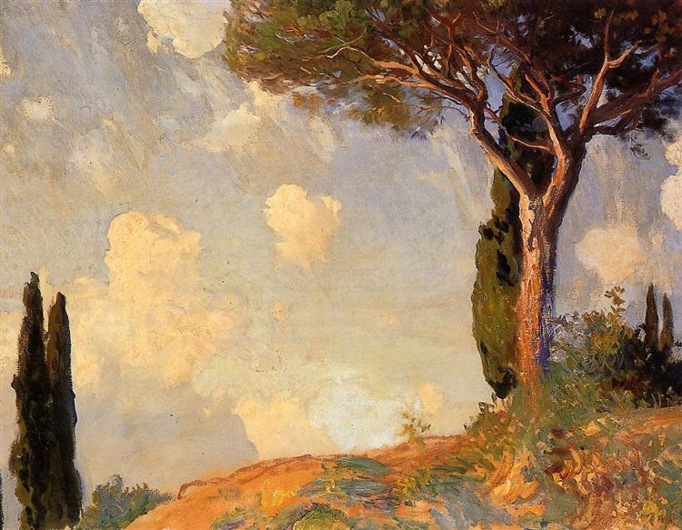 A Landscape Study at San Vigilio, Lake of Garda, 1913 - John Singer Sargent