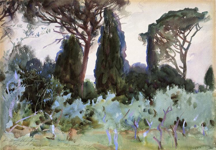 Landscape near Florence, 1907 - Джон Сінгер Сарджент