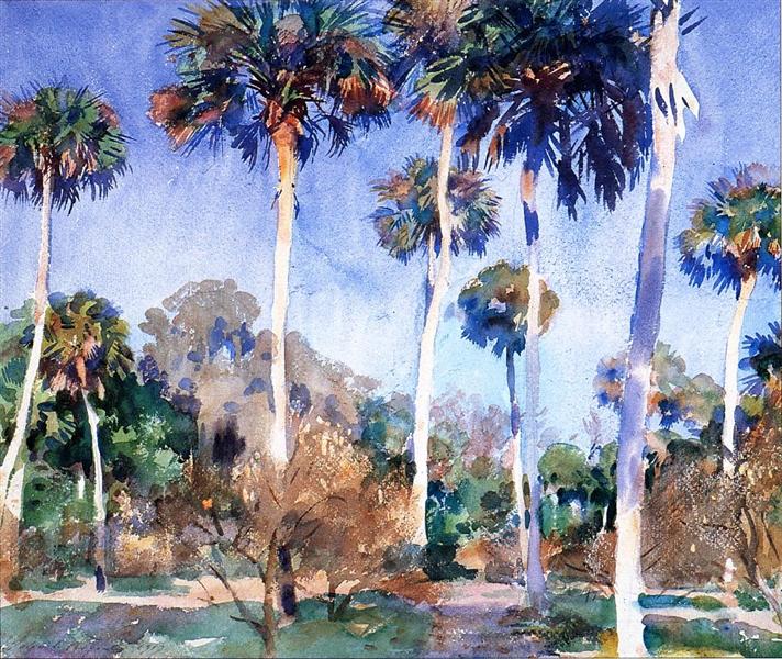 Palms, 1917 - John Singer Sargent