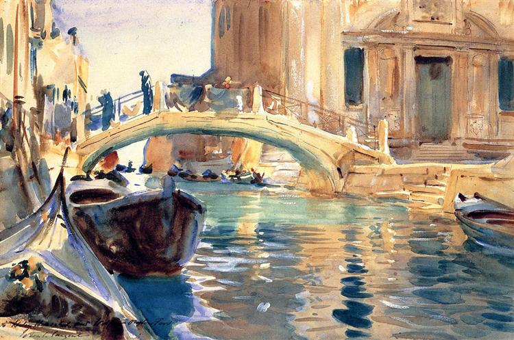Ponte San Giuseppe di Castello, Venice, c.1903 - c.1904 - John Singer Sargent