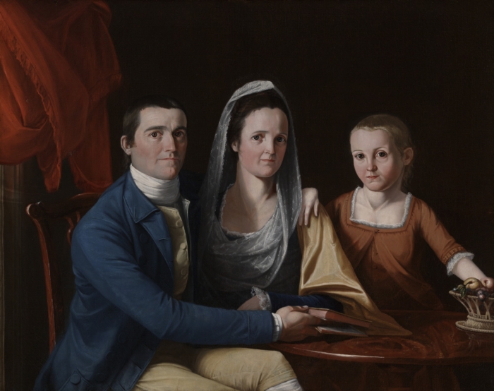 Jonathan Trumbull Jr with Mrs Trumbull and Faith Trumbull, 1777 - Джон Трамбул