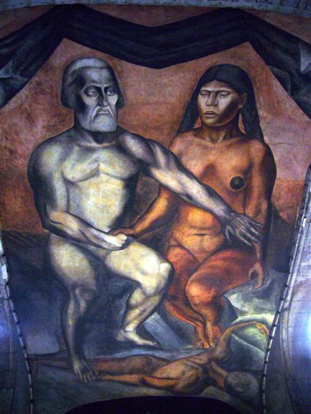 Cortés and La Malinche, 1926 - Jose Clemente Orozco