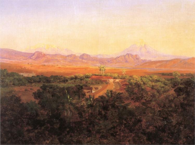 El Popocatépetl y el Iztaccíhuatl, 1895 - José María Velasco Gómez