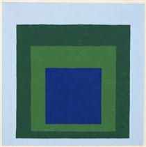 Homage to the Square: Blue & Green - 约瑟夫·亚伯斯