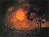 An Eruption of Mount Vesuvius, with the Procession of St. Januariu'-s Head - Joseph Wright of Derby