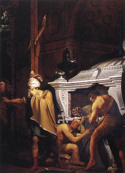Miravan Breaking Open the Tomb of his Ancestors, 1772 - Joseph Wright