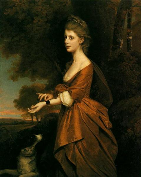 Portrait of a Girl in a Tawny Colored Dress, c.1780 - Joseph Wright