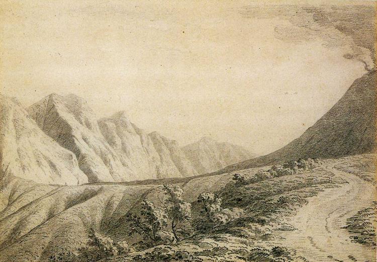 Study of the Terrain near Vesuvius, 1774 - Джозеф Райт