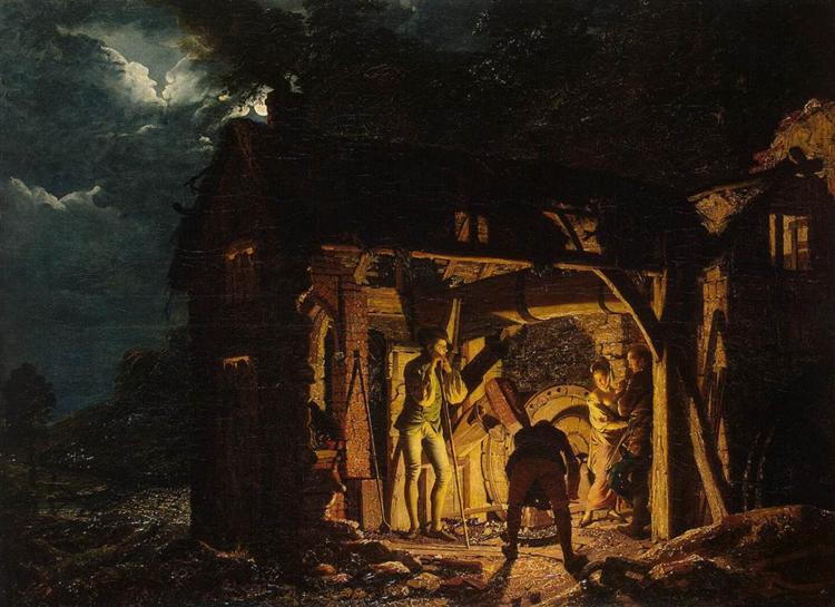 The Blacksmith's Shop, 18th century - Джозеф Райт