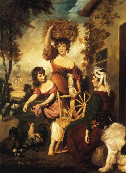 Mrs. and Miss Macklin, with Miss Potts, 1788 - Джошуа Рейнольдс