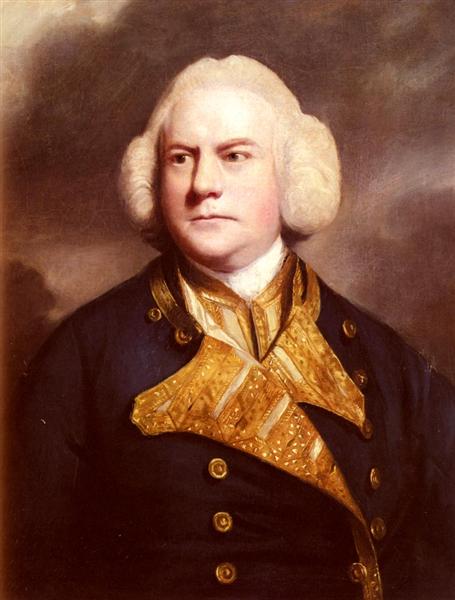 Portrait of Admiral Thomas Cotes - Joshua Reynolds