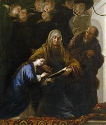 Santa Ana enseñando a leer a la Virgen - Juan Carreño de Miranda