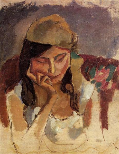 Lady Wearing a Turban, 1907 - Жуль Паскін