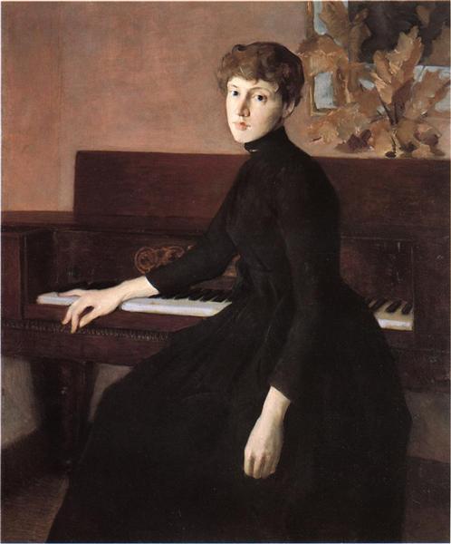 At the Piano, c.1903 - Джулиан Олден Вейр