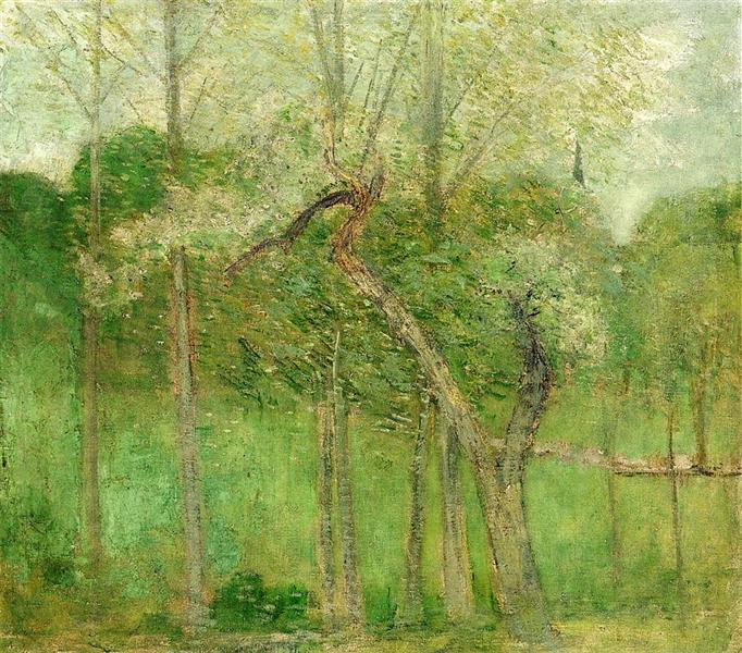 Landscape with Steeple, Wyndham, c.1892 - Julian Alden Weir