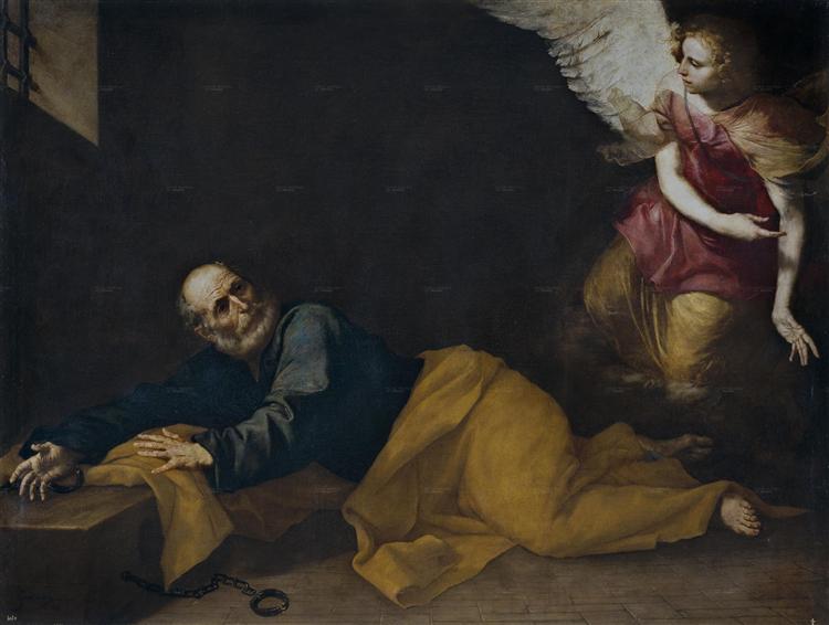 St. Peter Freed by an Angel, 1639 - José de Ribera