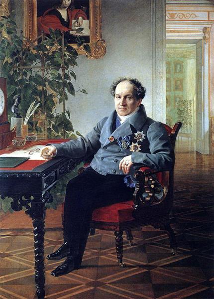 Portrait of a member of the State Council of the book A. N. Holytsyna, 1841 - Karl Bryullov