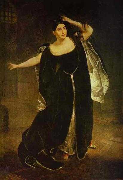 Portrait of the Actress Juditta Pasta as Anne Boleyn, 1834 - Karl Pawlowitsch Brjullow