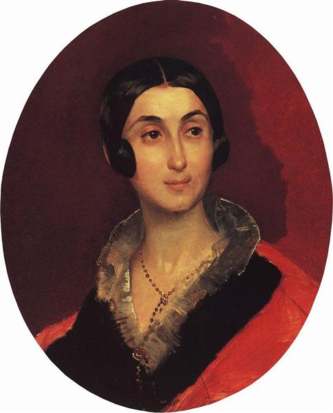Портрет Е.И.Тон, жены художника К.А.Тона, 1837 - 1840 - Карл Брюллов
