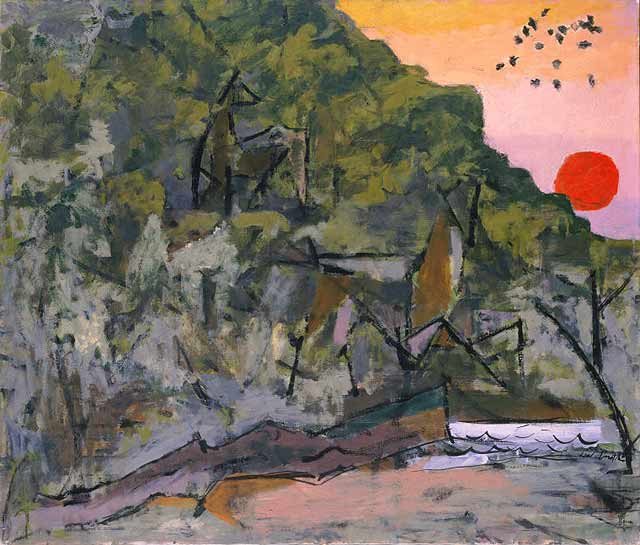 Deer in Sunset, 1946 - Карл Несс